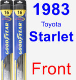 Front Wiper Blade Pack for 1983 Toyota Starlet - Hybrid