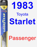 Passenger Wiper Blade for 1983 Toyota Starlet - Hybrid