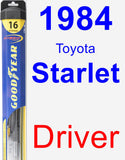 Driver Wiper Blade for 1984 Toyota Starlet - Hybrid