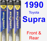 Front & Rear Wiper Blade Pack for 1990 Toyota Supra - Hybrid