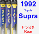 Front & Rear Wiper Blade Pack for 1992 Toyota Supra - Hybrid