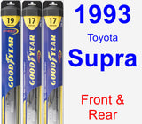 Front & Rear Wiper Blade Pack for 1993 Toyota Supra - Hybrid