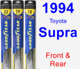 Front & Rear Wiper Blade Pack for 1994 Toyota Supra - Hybrid