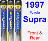 Front & Rear Wiper Blade Pack for 1997 Toyota Supra - Hybrid