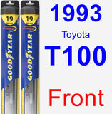 Front Wiper Blade Pack for 1993 Toyota T100 - Hybrid