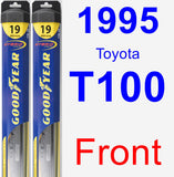 Front Wiper Blade Pack for 1995 Toyota T100 - Hybrid