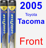 Front Wiper Blade Pack for 2005 Toyota Tacoma - Hybrid