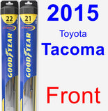Front Wiper Blade Pack for 2015 Toyota Tacoma - Hybrid