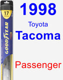 Passenger Wiper Blade for 1998 Toyota Tacoma - Hybrid