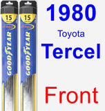 Front Wiper Blade Pack for 1980 Toyota Tercel - Hybrid
