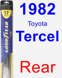 Rear Wiper Blade for 1982 Toyota Tercel - Hybrid