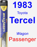 Passenger Wiper Blade for 1983 Toyota Tercel - Hybrid