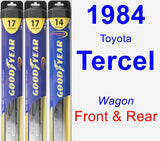 Front & Rear Wiper Blade Pack for 1984 Toyota Tercel - Hybrid