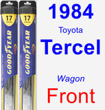 Front Wiper Blade Pack for 1984 Toyota Tercel - Hybrid