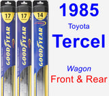 Front & Rear Wiper Blade Pack for 1985 Toyota Tercel - Hybrid