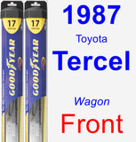Front Wiper Blade Pack for 1987 Toyota Tercel - Hybrid