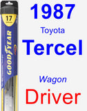 Driver Wiper Blade for 1987 Toyota Tercel - Hybrid