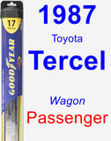 Passenger Wiper Blade for 1987 Toyota Tercel - Hybrid