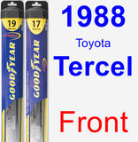 Front Wiper Blade Pack for 1988 Toyota Tercel - Hybrid