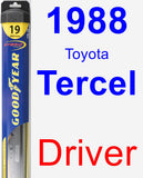 Driver Wiper Blade for 1988 Toyota Tercel - Hybrid