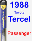 Passenger Wiper Blade for 1988 Toyota Tercel - Hybrid