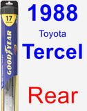 Rear Wiper Blade for 1988 Toyota Tercel - Hybrid