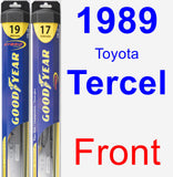 Front Wiper Blade Pack for 1989 Toyota Tercel - Hybrid