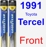 Front Wiper Blade Pack for 1991 Toyota Tercel - Hybrid