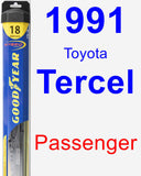 Passenger Wiper Blade for 1991 Toyota Tercel - Hybrid