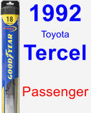Passenger Wiper Blade for 1992 Toyota Tercel - Hybrid