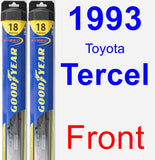 Front Wiper Blade Pack for 1993 Toyota Tercel - Hybrid