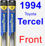 Front Wiper Blade Pack for 1994 Toyota Tercel - Hybrid