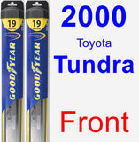 Front Wiper Blade Pack for 2000 Toyota Tundra - Hybrid
