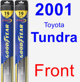 Front Wiper Blade Pack for 2001 Toyota Tundra - Hybrid