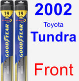 Front Wiper Blade Pack for 2002 Toyota Tundra - Hybrid