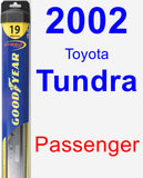 Passenger Wiper Blade for 2002 Toyota Tundra - Hybrid