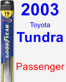 Passenger Wiper Blade for 2003 Toyota Tundra - Hybrid