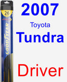 Driver Wiper Blade for 2007 Toyota Tundra - Hybrid