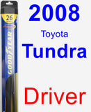 Driver Wiper Blade for 2008 Toyota Tundra - Hybrid