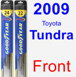 Front Wiper Blade Pack for 2009 Toyota Tundra - Hybrid