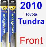 Front Wiper Blade Pack for 2010 Toyota Tundra - Hybrid