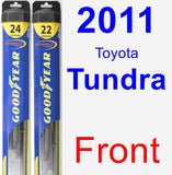 Front Wiper Blade Pack for 2011 Toyota Tundra - Hybrid