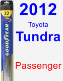 Passenger Wiper Blade for 2012 Toyota Tundra - Hybrid