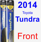 Front Wiper Blade Pack for 2014 Toyota Tundra - Hybrid