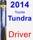 Driver Wiper Blade for 2014 Toyota Tundra - Hybrid