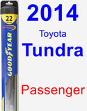 Passenger Wiper Blade for 2014 Toyota Tundra - Hybrid