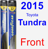 Front Wiper Blade Pack for 2015 Toyota Tundra - Hybrid