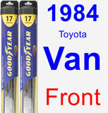 Front Wiper Blade Pack for 1984 Toyota Van - Hybrid
