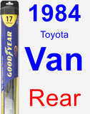 Rear Wiper Blade for 1984 Toyota Van - Hybrid