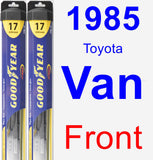 Front Wiper Blade Pack for 1985 Toyota Van - Hybrid